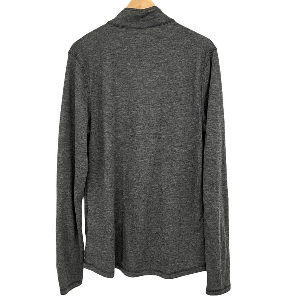 Omni Wool Size XL 1/4 Zip Base Layer Top Gray Long Sleeve Wool Poly Blend - Picture 5 of 8